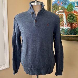 Ralph Lauren blue knit sweater with Logo Size M